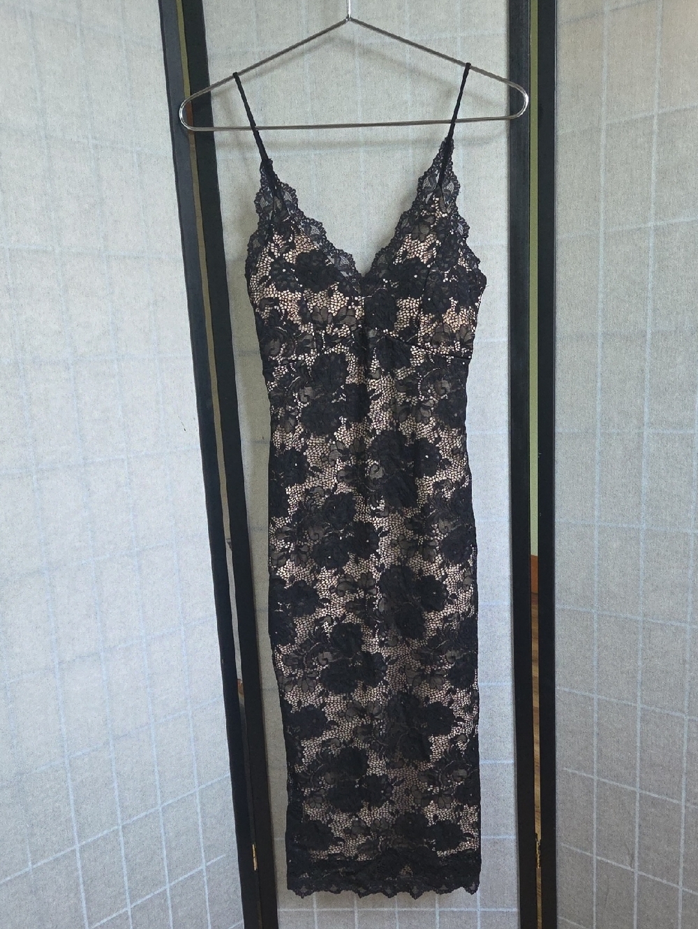 Black Lace Slip Dress - Elegant Women's Intimate